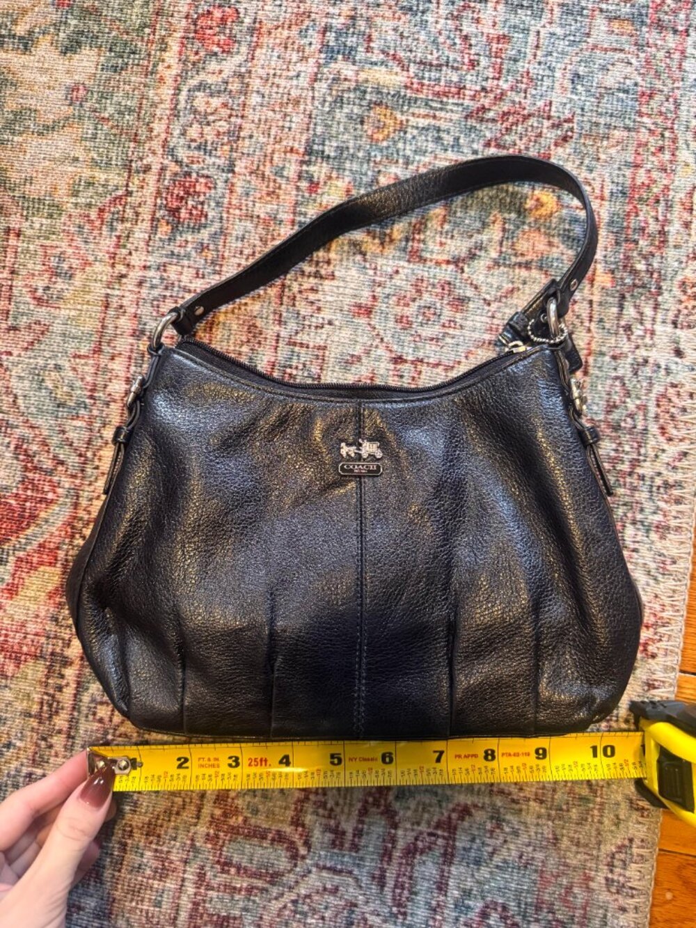 Coach Madison Black Leather Shoulder Bag